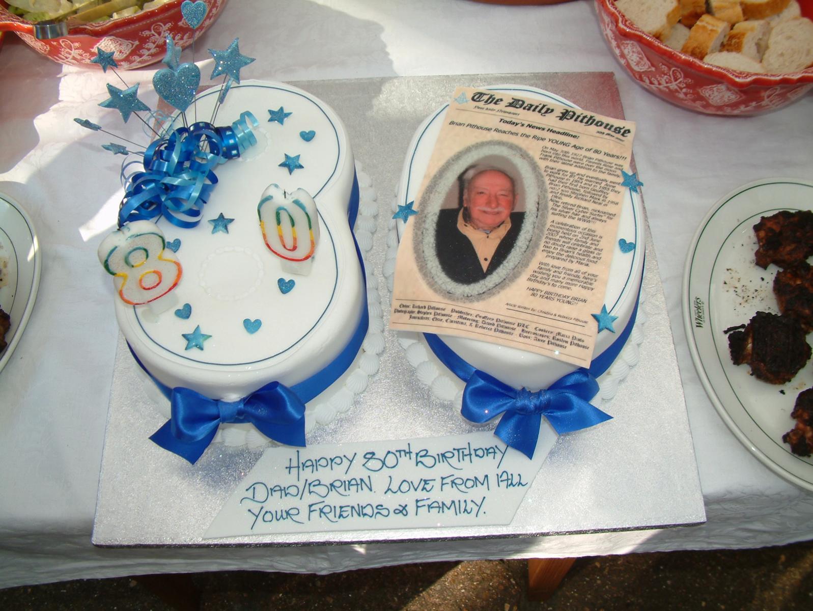 Dads 80th Birthday Cake