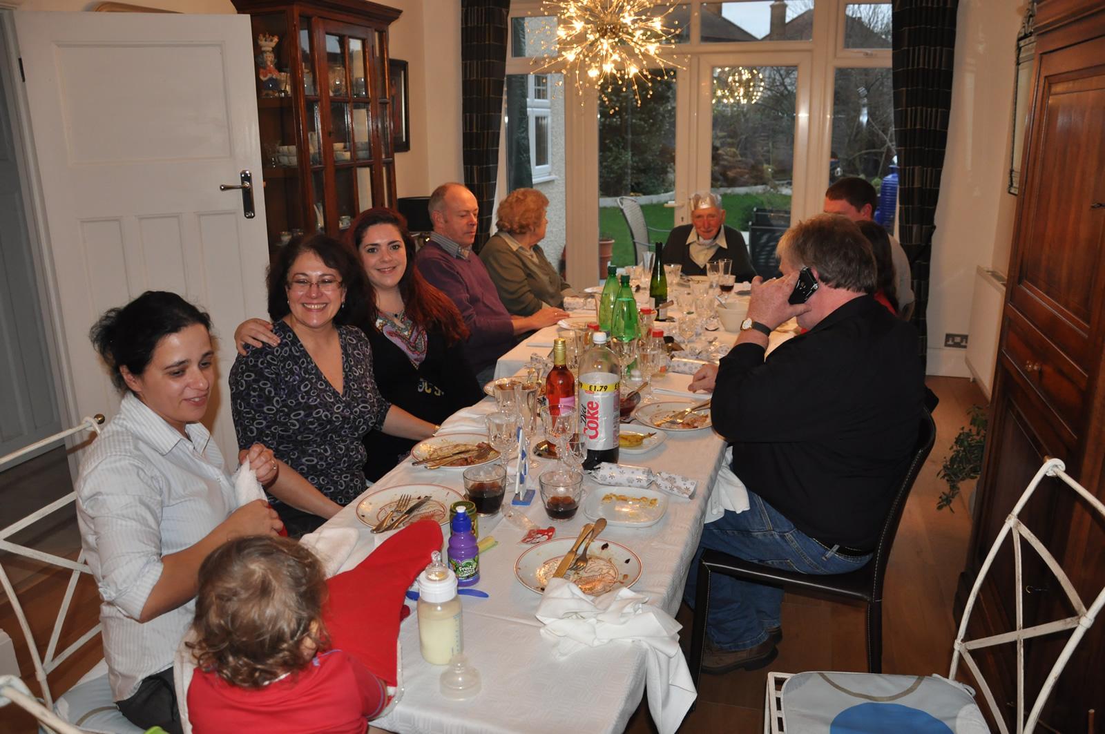 Christmas dinner. Head of the table of course!